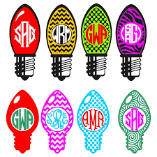 Download Christmas Light Bulb Svg Cuttable Frames PSD Mockup Templates