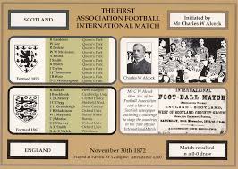It was contested by the national teams of scotland and england. First Victorian Football International Match Scotland Vs England 1872 Postcard Manuscript Nbsp Nbsp Paper Nbsp Collectible Postcard Finder