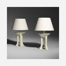 Would you like to introduce a little safari vibe into your décor? John Dickinson African Table Lamps Pair Circa 1980 Mutualart