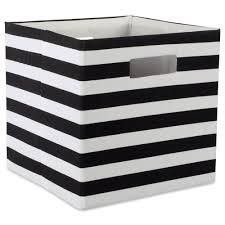 Black And White Storage Bins Home Cube Storage Storage Bins Fabric Storage