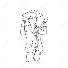 Check spelling or type a new query. One Line Drawing Of Young Happy Boy Student Wearing Graduation Royalty Free Cliparts Vectors And Stock Illustration Image 150373582