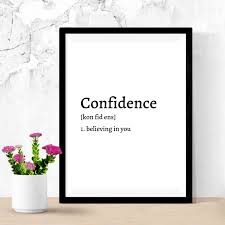 Definition Of Confidence Self Love Wall Art Affirmation Etsy Christian Posters Love Wall Personalized Wall Art