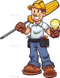 Cartoon Electrician Engineer Cartoon Cartoon Electrician Logo