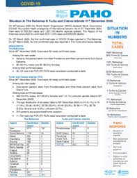 On 26 may, compared to yesterday, there are 267 225 more recovered from the coronavirus. Covid 19 Bahamas And Turks And Caicos Islands Situation Report December 31st 2020 Paho Who Pan American Health Organization