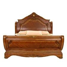 Aico michael amini 5pc cortina king size sleigh bedroom set in honey walnut finish our price: Cortina King Sleigh Bed El Dorado Furniture