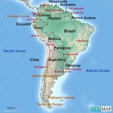 Let's learn the south american capitals. Stepmap South America Countries And Capitals Landkarte Fur Argentina