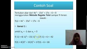 Interpolasi adalah suatu teknik mencari masalah umum interpolasi adalah menjabarkan data untuk fungsi dekatan, dan salah satu metode penyelesaiannya dinamakan metoda prinsip substitusi.dalam mata kuliah metode. Contoh Latihan Soal Contoh Soal Metode Numerik Bagi Dua