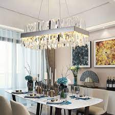 Shop wayfair for lighting to match every style and budget. Youlaike Modern Crystal Chandelier For Dining Room Rectangle Design Kitchen Island Lighting Fixtures Chrome Led Cristal Lustre Chandeliers Aliexpress