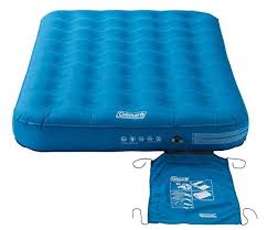 Coleman Airbed Extra Durable Double Camping Bed Flocked Double Air Bed Inflatable Air Mattress Heavy Duty Airbed Double Height Blow Up Bed For Indoor An