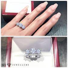 Classic 6 Claw Trilogy Engagement Ring R01 02000 W0031 Pictured With 1 01ct Diamond Trilogy Engagement Ring Three Diamond Engagement Ring Engagement Rings