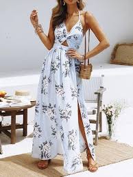 S Bust 88cm Waist 70cm Length 127cm M Bust 92cm Waist 74cm Length 128cm L Bust 96cm Waist 78cm L Halter Dress Summer Chiffon Summer Dress Womens Maxi Dresses
