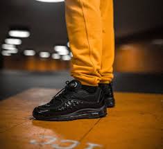 Supreme X Nike Air Max 98 Triple Black Discount Shoes Online Fashion Running Shoes On Sale