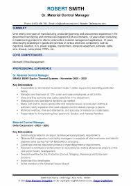 Cv help use our expert guides to improve your cv writing. Material Control Manager Resume Samples Qwikresume