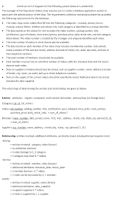 All images are in high quality. Solved 1 Construct An E R Diagram For The Following Syst Chegg Com