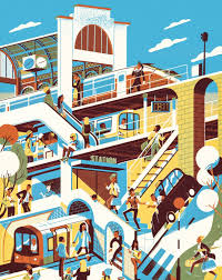 Steve Scott Station To Station Illustration Digital Art Illustration