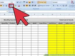 4 Ways To Create An Inventory List In Excel Wikihow Negocios Videos