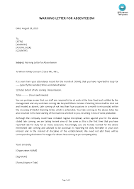 The format of a formal letter. How To Write A Warning Letter For Absenteeism To An Employee Have A Look At This Sample Warning Letter For Tardiness And A Lettering Job Letter Cool Lettering