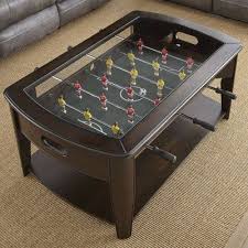 Diletta Cocktail Table With Foosball Walnut Steve Silver Foosball Table Game Room Game Room Furniture