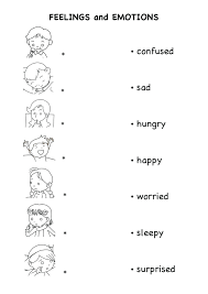 feelings and emotions worksheets emotion for kids teaching