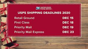 Usps tracking ® 9400 1000 0000 0000 0000 00. 2020 Holiday Shipping Deadlines Myfoxzone Com