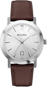 It is our opinion, and the opinion of many, that bulova is one of the leading brands in watchmaking business with millions of satisfied customers. Amazon Com Bulova Classic Quartz Mens Watch Stainless Steel With White Leather Strap Silver Tone Model 96b217 Watches