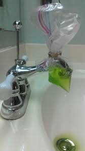 Put Clr In A Ziploc Baggie And Tie A Rubber Band Around The Sink Nozzle Shower Head To Remove Hard Water Without Standing Cleaning Shower Heads Cleaning Hacks