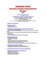 Scandaluri Publice Orientarea Sexuala Si Legea Penala In Romania