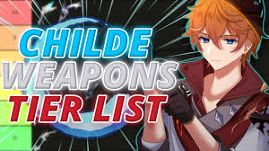 Includes weapon types, star ranking, weapon rarity, tier list, weapon tips, and more. Best Weapons For Childe Childe Weapon Tier List Genshin Impact Youtube