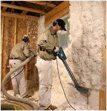 However these machine have a fraction of the horsepower of the average industrial insulation blower and are not capable of achieving acceptable density for a dense pack wall insulation. Team Installing Jm Spider Blown In Fiberglass Wall Insulation Commercial Insulation Home Insulation Wall Insulation