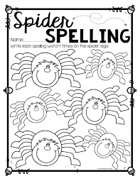 Use These Halloween Themed Spelling Pages For Any List There Are 12 Different Printa Spelling Activities Elementary Education Activities Halloween Worksheets