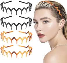 Amazon.com : Tyqour 4pcs Zig Zag Headband Non Slip Comb Headband Plastic  Tooth Hair Comb Wavy Teeth Hairpin Headband for Women Girls Men : Beauty &  Personal Care