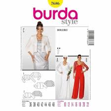 All the latest news from the magazines in preview ♥. Burda Schnittmuster 7686 Damen Bolero Und Kurzjacke Jp Stoff Export