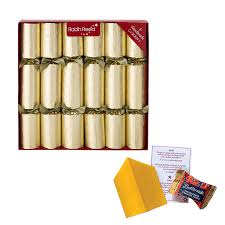Why do we pull christmas crackers? Fudge Filled Golden After Dinner Christmas Crackers Pack Of 6 Lakeland