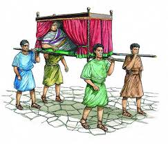 the wealthy travel the city by litter ancient rome roman ancient people