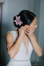 Pink Cymbidium Orchid Bridal Hair Flowers Bridal Hair Flowers Flowers In Hair Bridal Hair