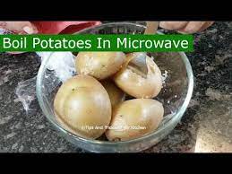 Cover the potatoes with an inch of water and add a dash of salt. Boil Potatoes In Microwave How To Boil Potato In Microwave With Skin Without Water Youtube