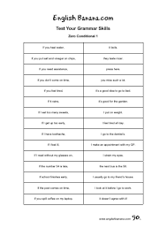 They are used when the clause and main. Zero Conditional 1 English Banana