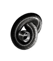 Gaine Flexible Aluminium Noir Diametre 60 80 100 125 Mm