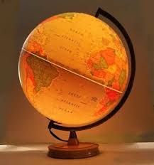 Vintage cram s imperial world globe metal base. Cram S Antique World Globe 12 Lighted Light With Barometer And Wood Base 65 00 Picclick