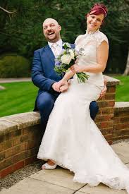 Couples In Love Newlywed Photos Couple Portraits Lace Wedding Dress Blue Wedding Suit Sout Wedding Venues Cardiff Wedding Photographers Blue Suit Wedding