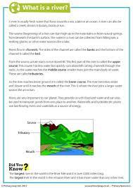 This Year 6 Geography Worksheet Includes Interesting Facts About Rivers Children Read The Comprehension Geography Worksheets Geography Revision Gcse Geography