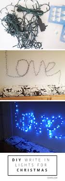 Write A Message With Lights On The Wall Easy To Do With Christmas Words That Spell Love Diy Christmas Lights Diy Christmas Tags Christmas Countdown Calendar