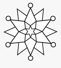 Coloring page outline of christmas decoration. Coloring Pages Black Snowflake Clipart Easy Snowflake Coloring Pages