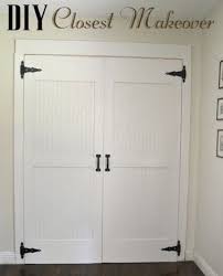 Diy Double Closet Doors How Make Double Closet Doors Secure Interior Design Closet Door Makeover Closet Makeover Diy Closet Makeover