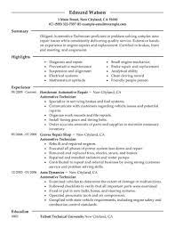 Managers would look for proven knowledge regarding mechanical expertise in various tools, equipment, and procedures used in auto repair shops for troubleshooting and repairing vehicles. Best Automotive Technician Resume Example Livecareer