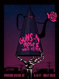 Guns N Roses Gig Poster Not In This Lifetime Tour August 11