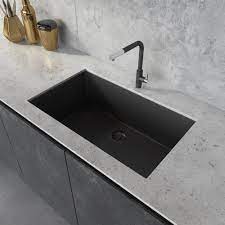 Combine style and function with a new kitchen sink. 30 X 17 Inch Granite Composite Undermount Single Bowl Kitchen Sink Midnight Black Ruvati Usa