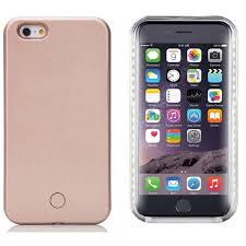 Wholesale Iphone 8 Plus 7 Plus Selfie Illuminated Led Light Case Rose Gold