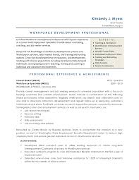 workforce development resume