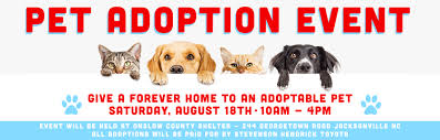 You must be 18 years old to adopt a pet. Pet Adoption Event